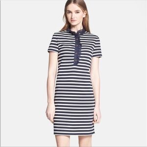 Tory Burch Blue and White Sheath Mini Dress